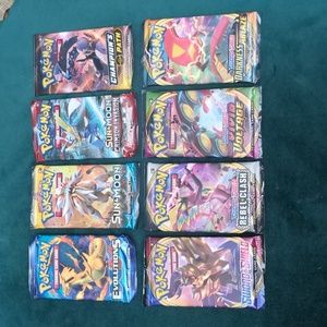 8x Pokemon Booster Packs Collection (mixed lot)